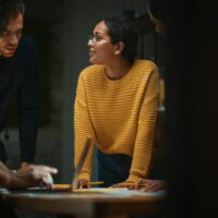 Diverse Multiethnic Team are Having a Conversation in a Meeting Diverse Multiethnic Team are Having a Conversation in a Meeting